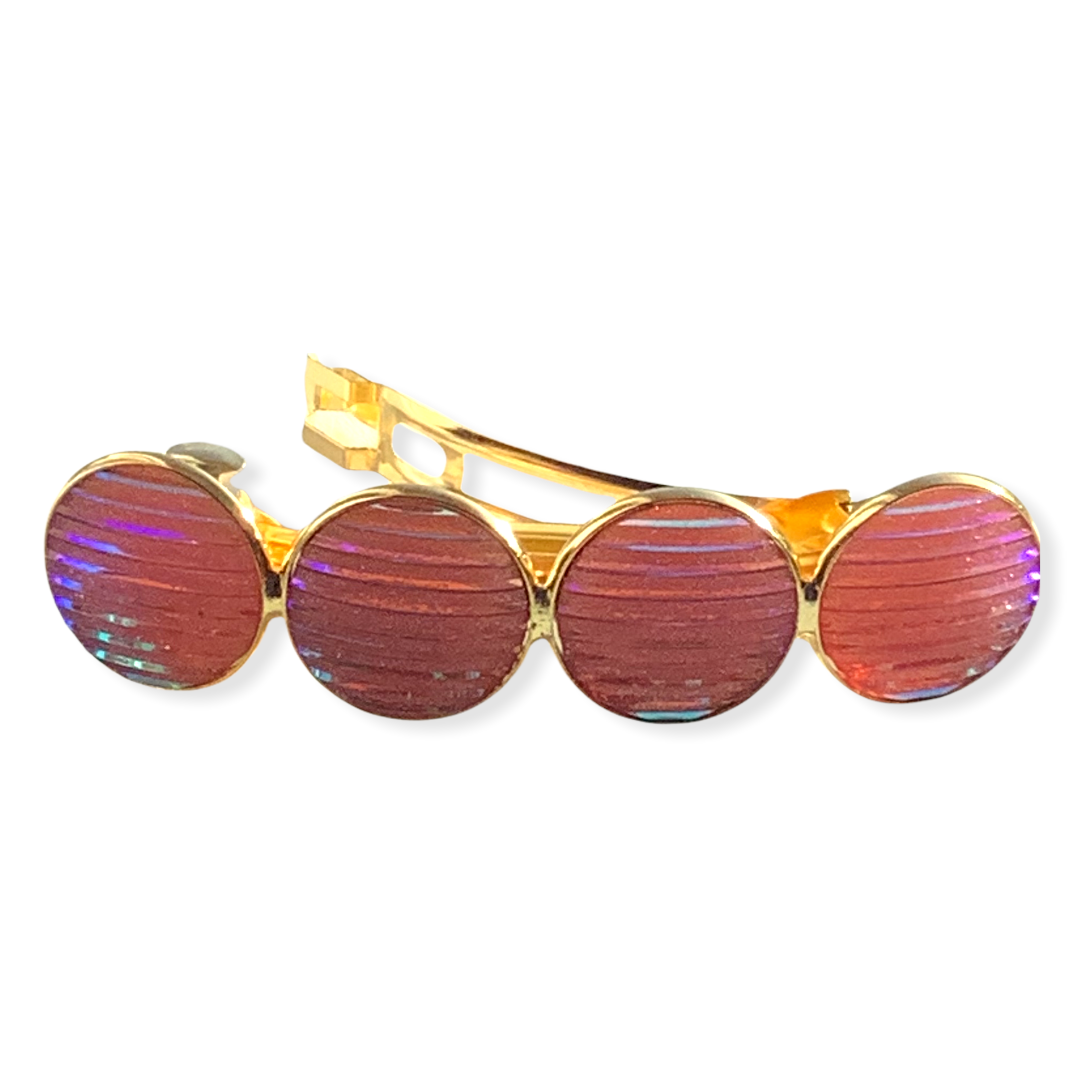 Color hairclip haarspeld shine pink xl