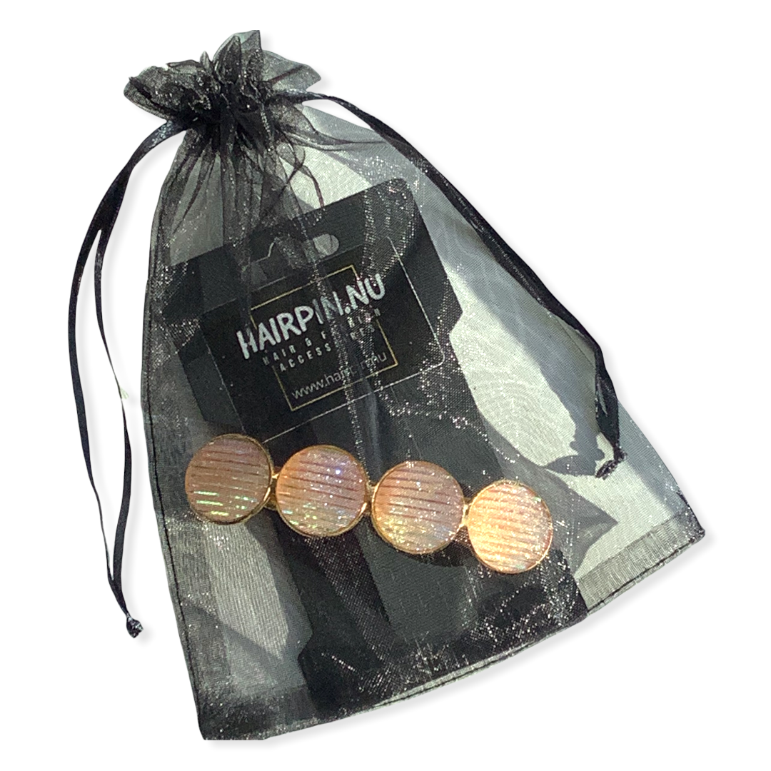 Color hairclip haarspeld shine roze xl