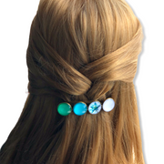 Color hairclip haarspeld summer turquoise xl