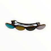 Color hairclip haarspeld turquoise geel wit ibiza print original