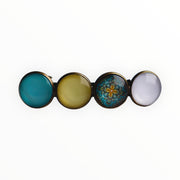 Color hairclip haarspeld turquoise geel wit ibiza print original