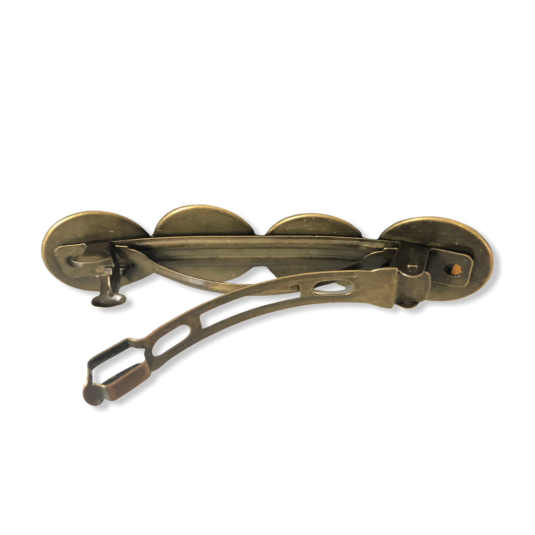 Color hairclip haarspeld wit lila roze print xl