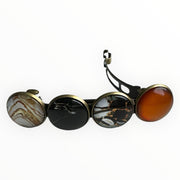 Color hairclip haarspeld zwart bruinprint xl - haarspelden