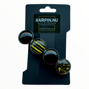 Color hairclip haarspeld zwart geel xl