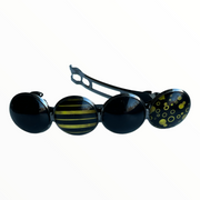 Color hairclip haarspeld zwart geel xl