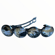 Color hairclip haarspeld zwart-goud-wit xl - haarspelden