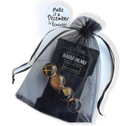 Color hairclip haarspeld zwart goud xl - haarspelden