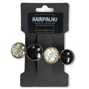 Color hairclip haarspeld zwart print xl