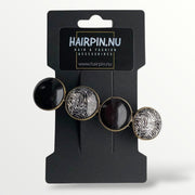 Color hairclip haarspeld zwart print xl - haarspelden