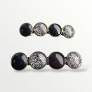 Color hairclip haarspeld zwart print xl - haarspelden