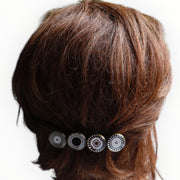 Color hairclip haarspeld zwart-wit print xl - haarspelden