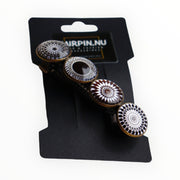 Color hairclip haarspeld zwart-wit print xl - haarspelden