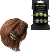 Color hairclip schuifspeld glossy groen 2 stuks
