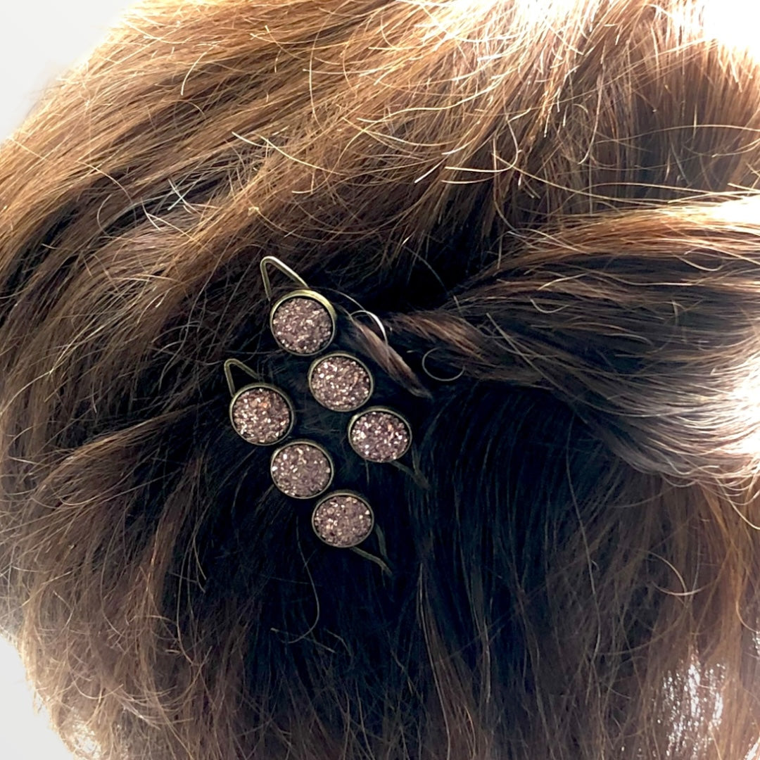 Color hairclip sparkling schuifspeld 2 stuks