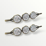 Color hairclip sparkling schuifspeld 2 stuks - zilver