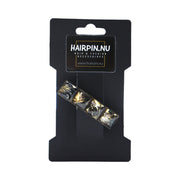 Color hairclip vierkant zwart-goud mix 004 - original hairclip
