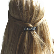 Color hairclip vierkant zwart-goud mix 004 - original hairclip