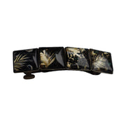 Color hairclip vierkant zwart-goud mix 004 - original hairclip