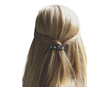 Color hairclip vierkant zwart-goud mix 004 - original hairclip
