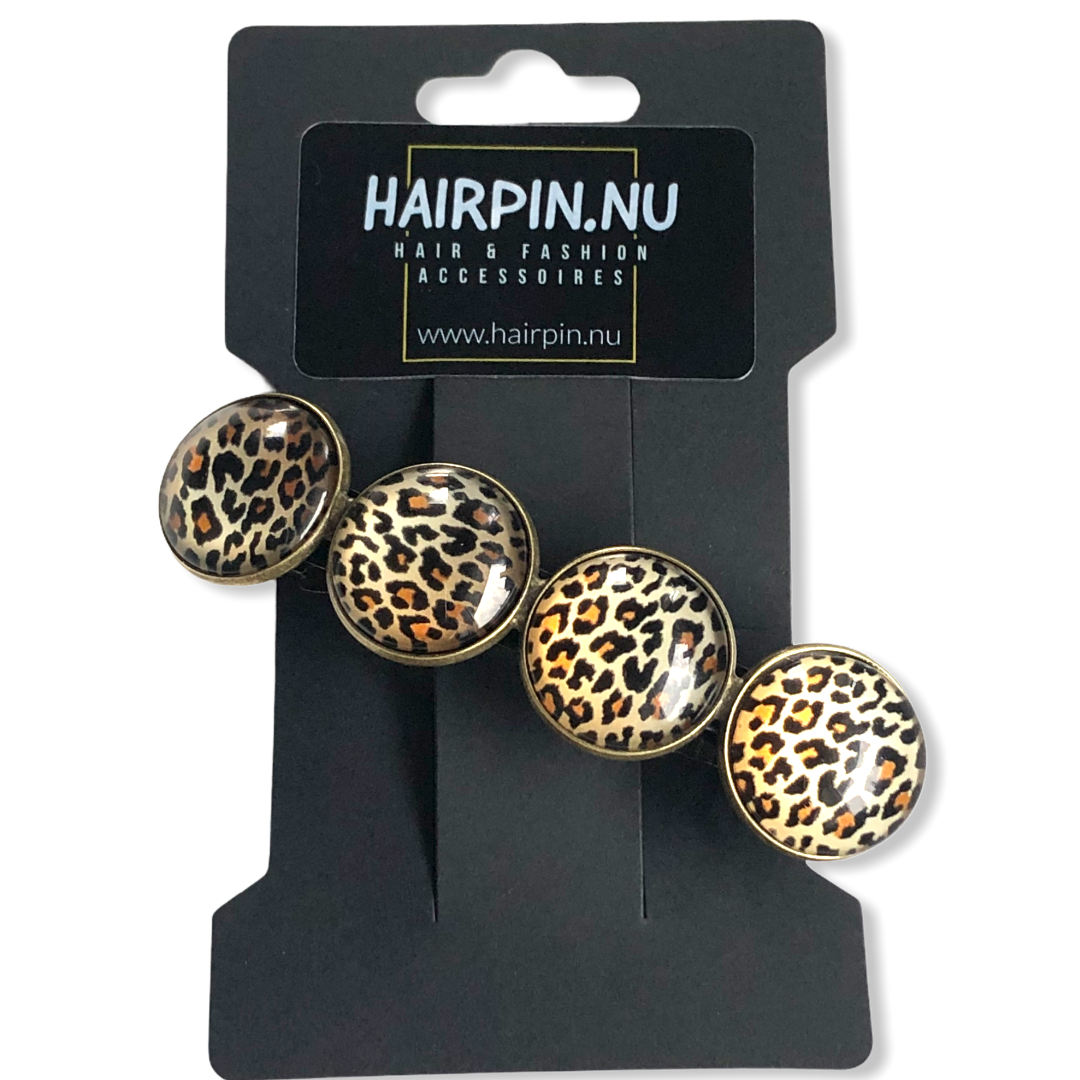 Color hairclip xl haarspeld tijgerprint - haarspelden