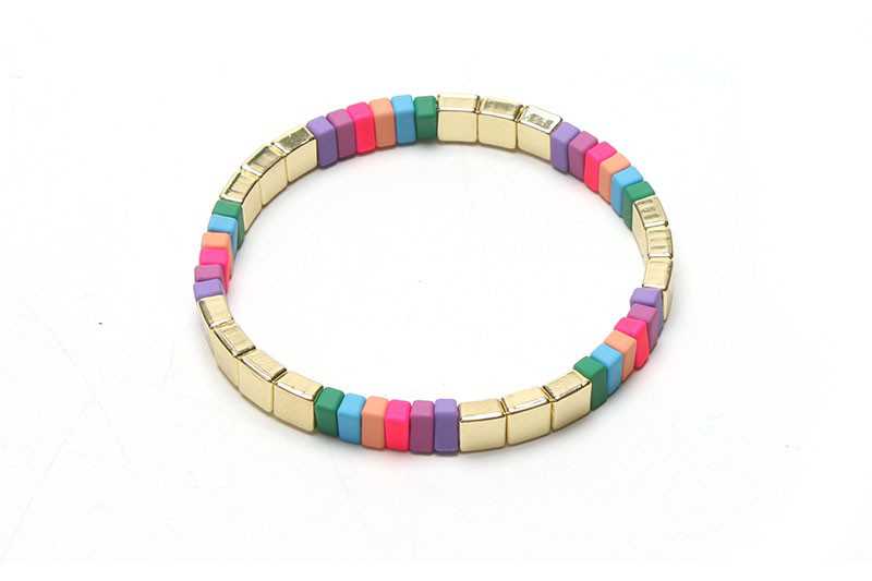 Colorful gold enamel damesarmband