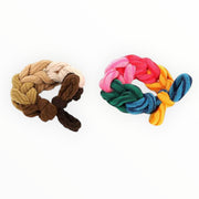 Colorful gevlochten haarelastiekjes 2 stuks - haaraccessoire