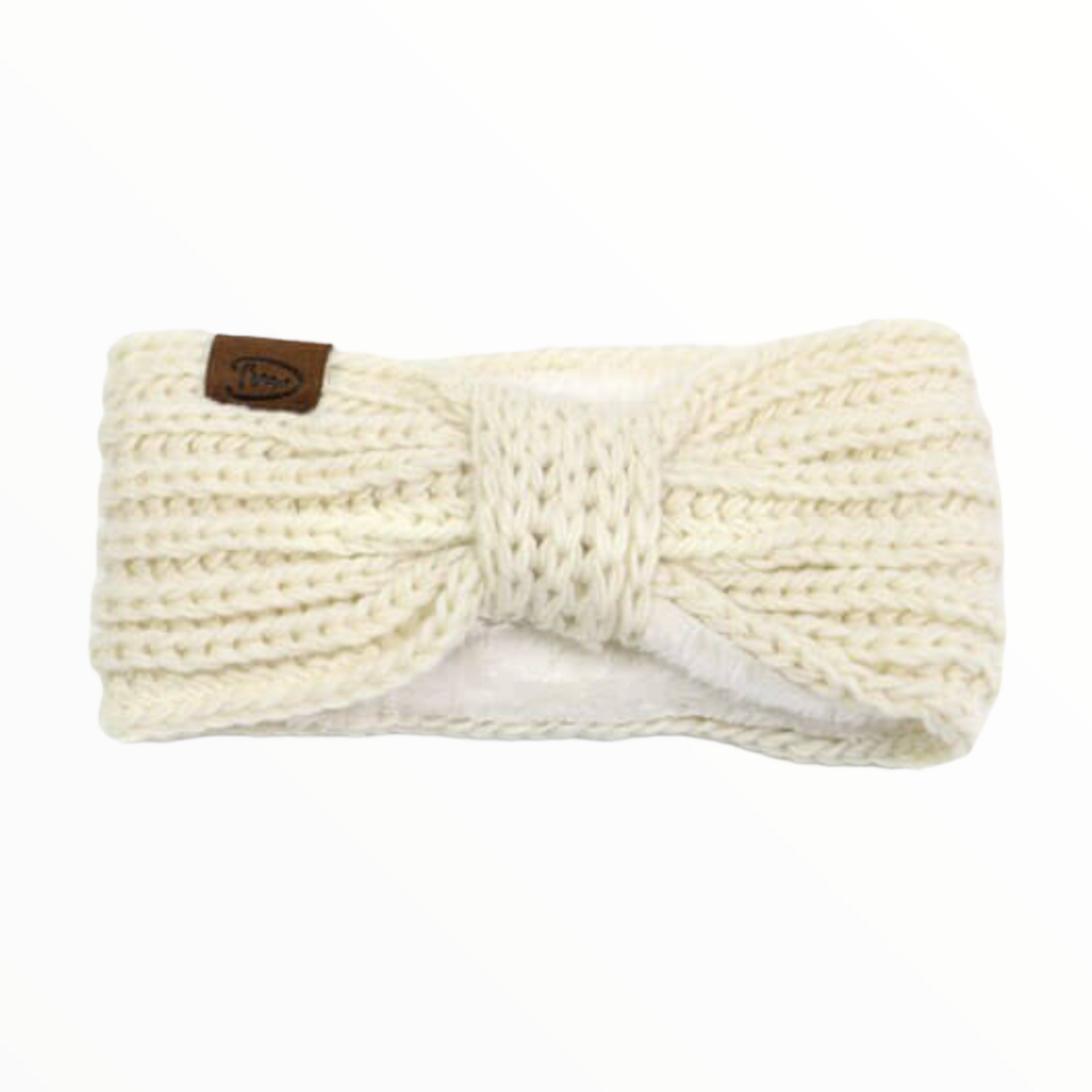 Creme aspen haarband met fleece - haarband