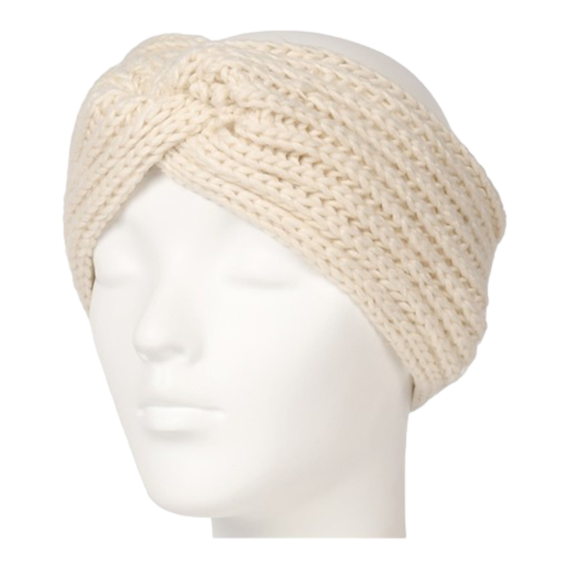 Creme haarband ottowa met fleecevoering - haarband