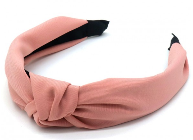 Diadeem knoop silk roze - haarband