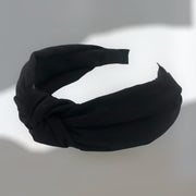 Diadeem knoop silk zwart - haarband