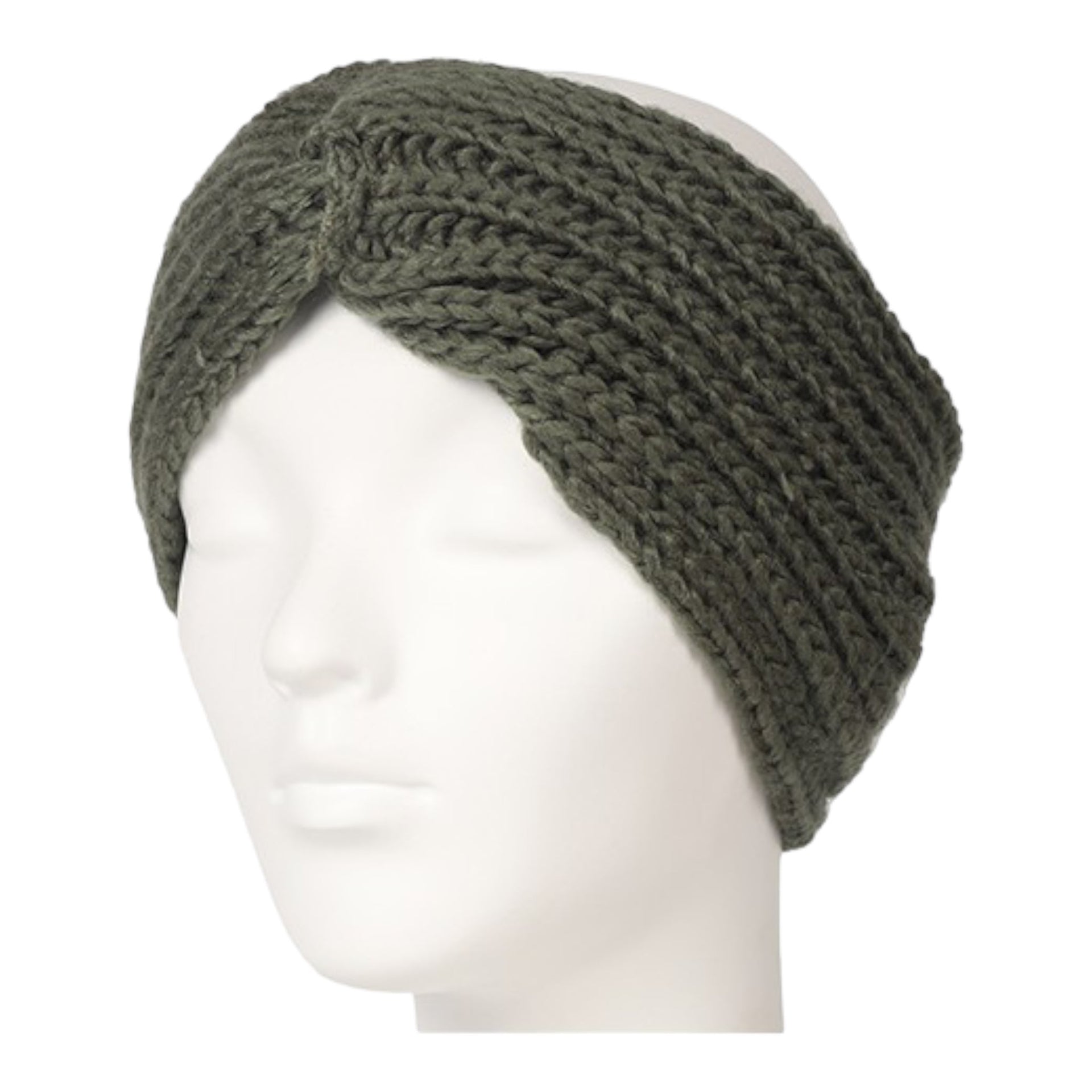 Donkergroen haarband ottowa met fleecevoering - haarband