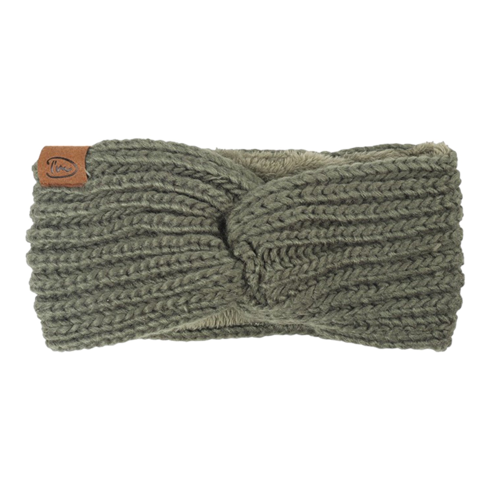 Donkergroen haarband ottowa met fleecevoering - haarband