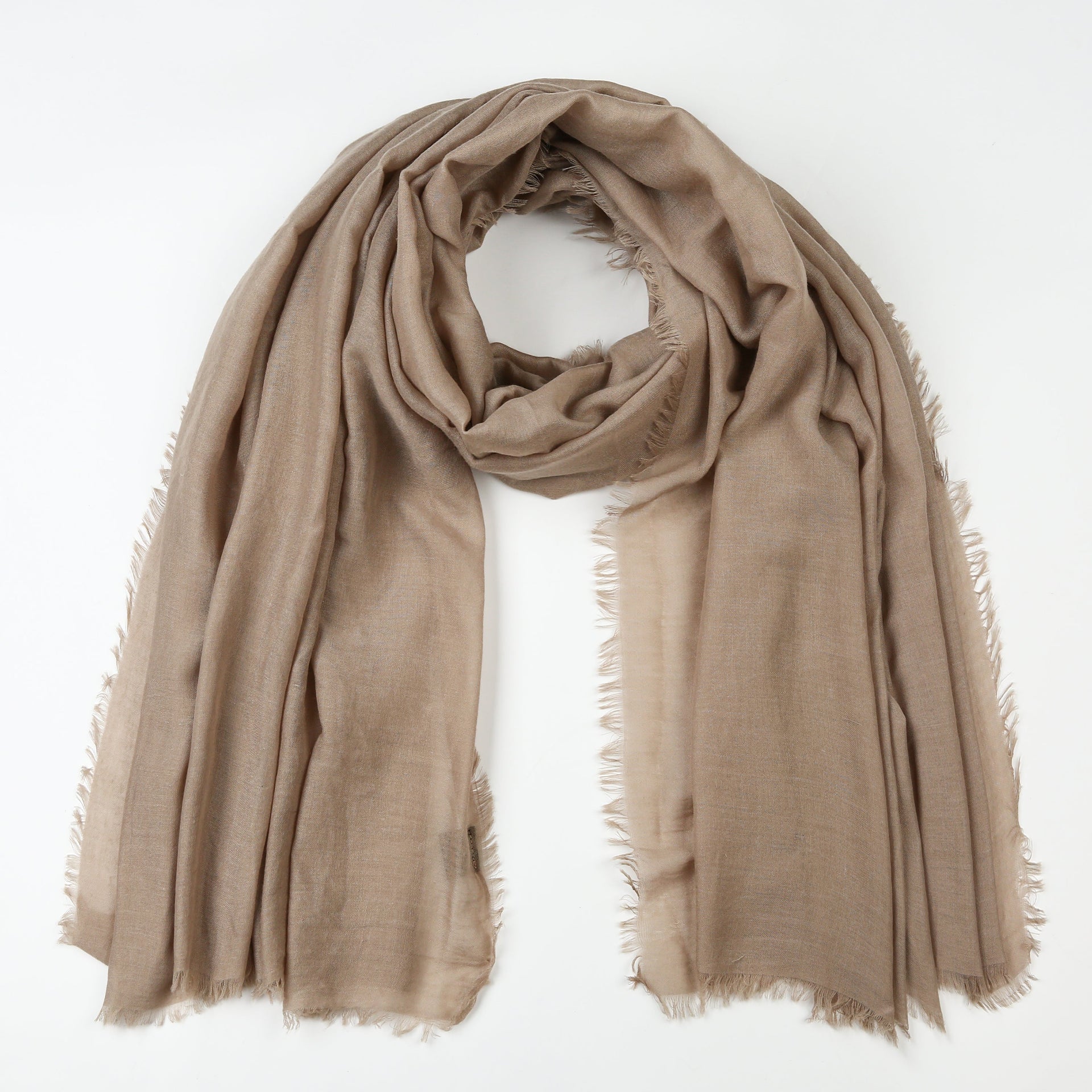 Effen sjaal licht taupe - sjaal