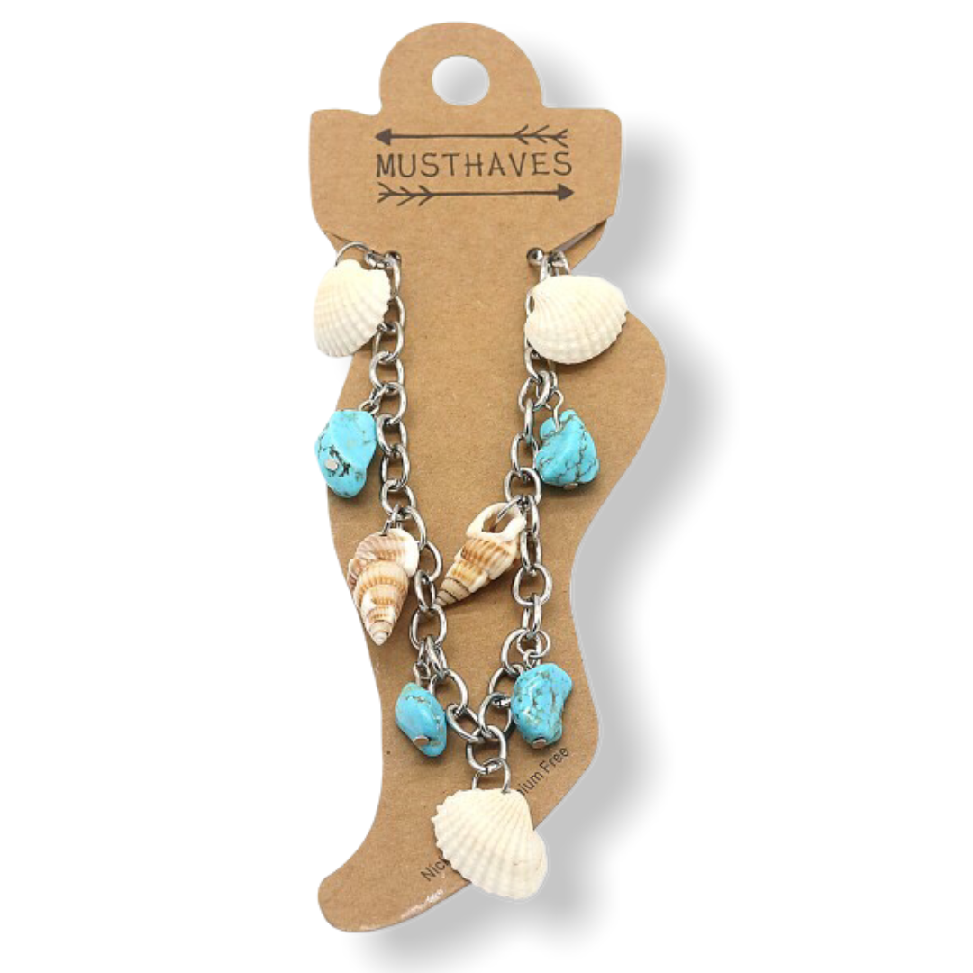 Enkelbandje rvs zomer schelpen - enkelbandje