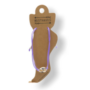 Enkelbandje schelp paars