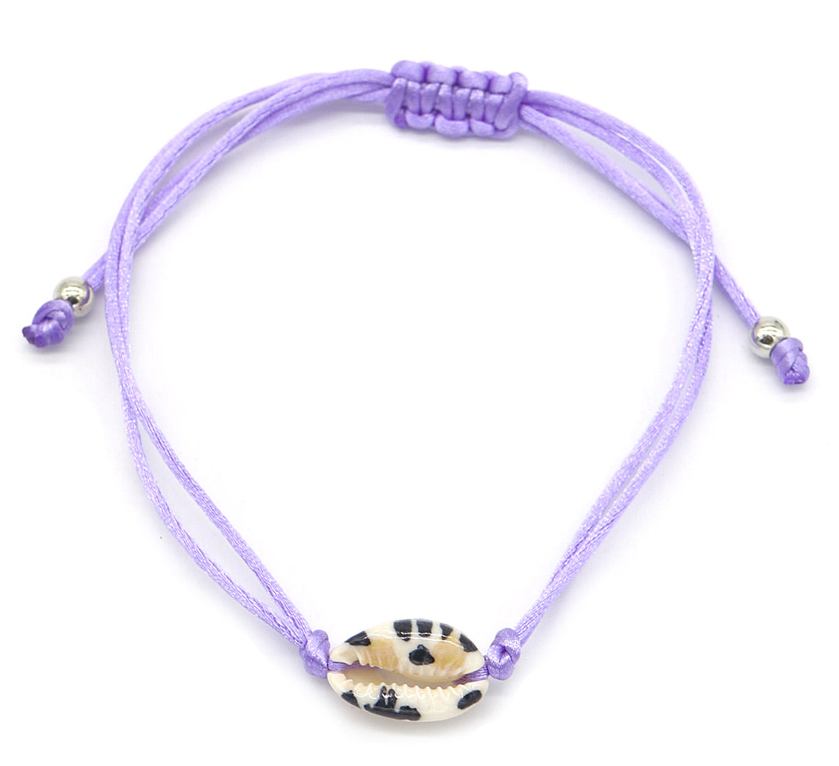 Enkelbandje schelp paars