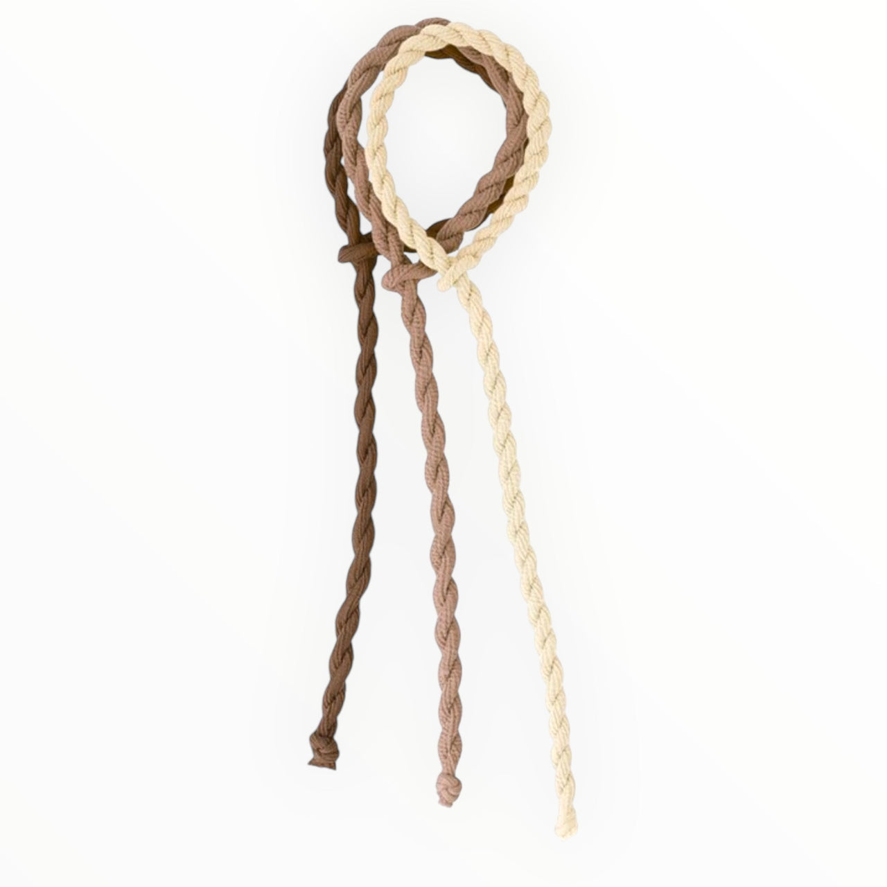 Gedraaide haarelastiekjes 3 stuks - beige - haaraccessoire