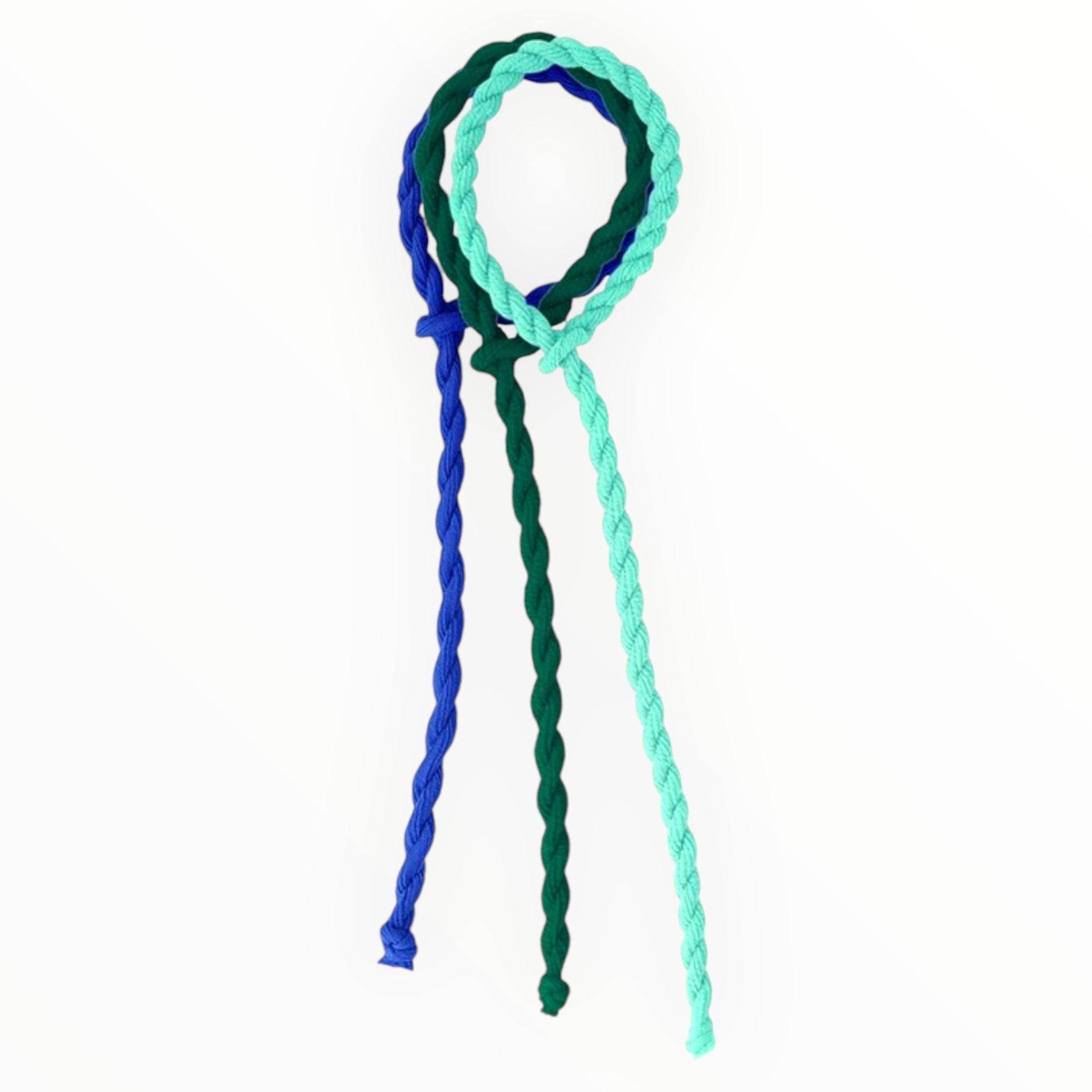 Gedraaide haarelastiekjes 3 stuks - groen - haaraccessoire