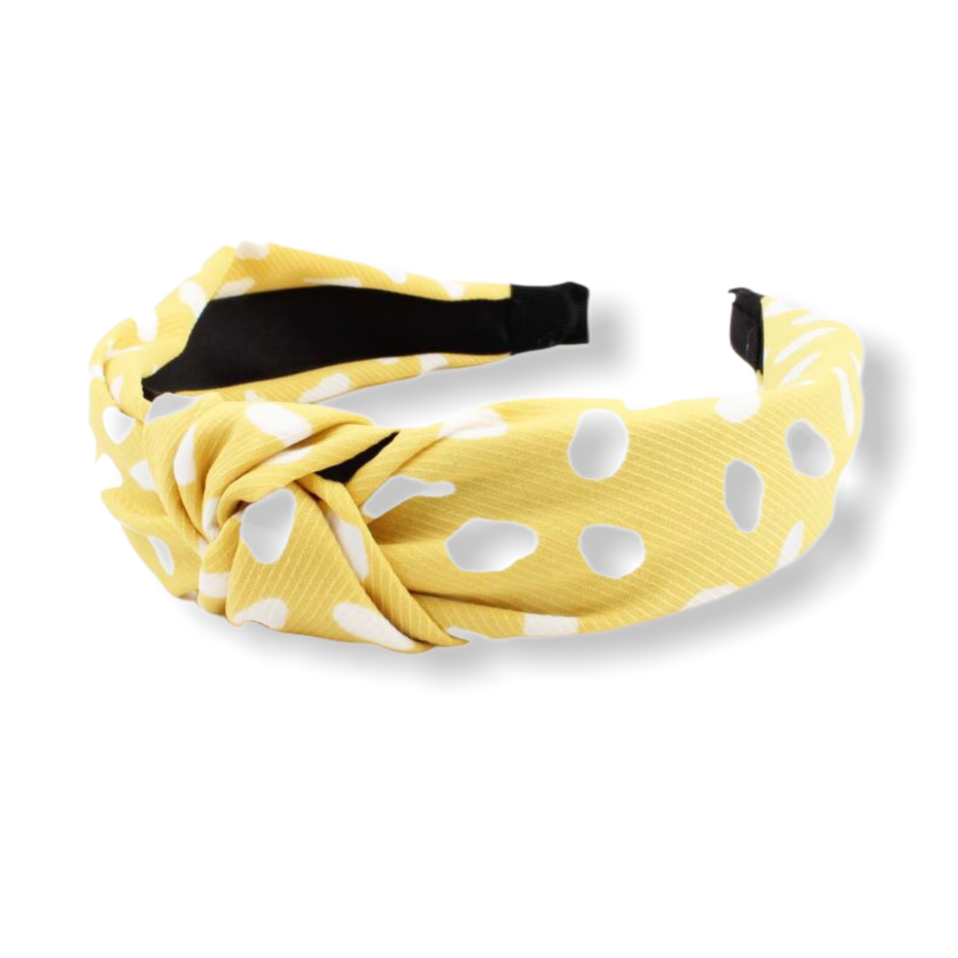 Geel/wit diadeem - diadeem