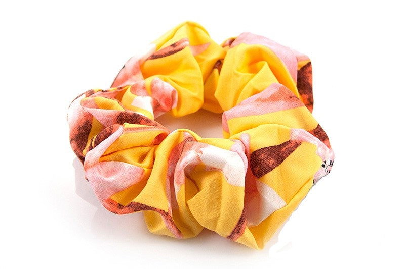 Gele bloemen scrunchie