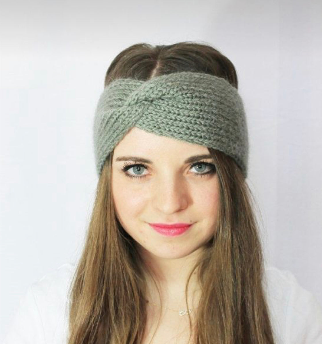 Groen haarband oorwarmer