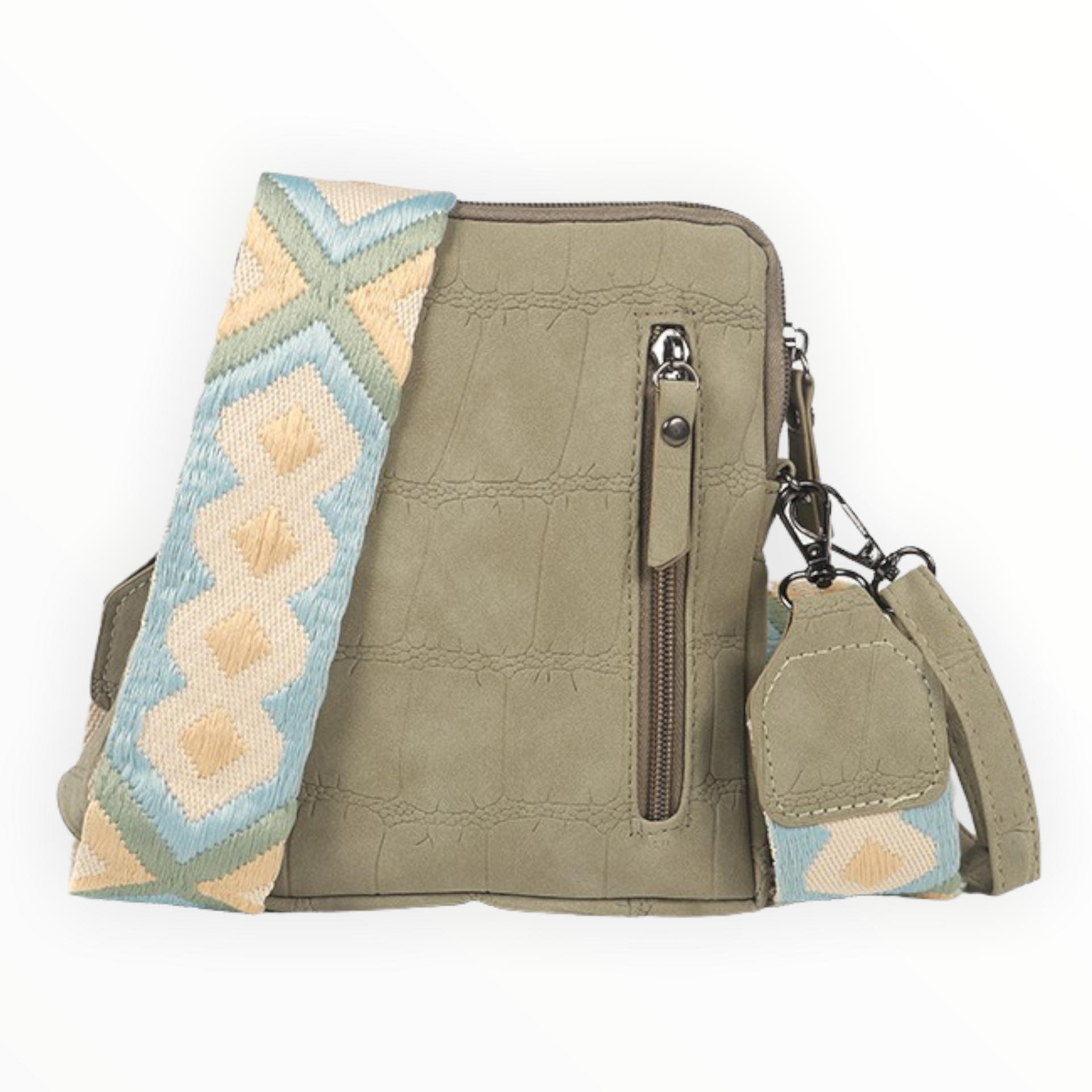 Groen telefoontasje / schoudertasje met extra verwisselbare band - heuptasjes