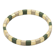 Groene enamel damesarmband - armband