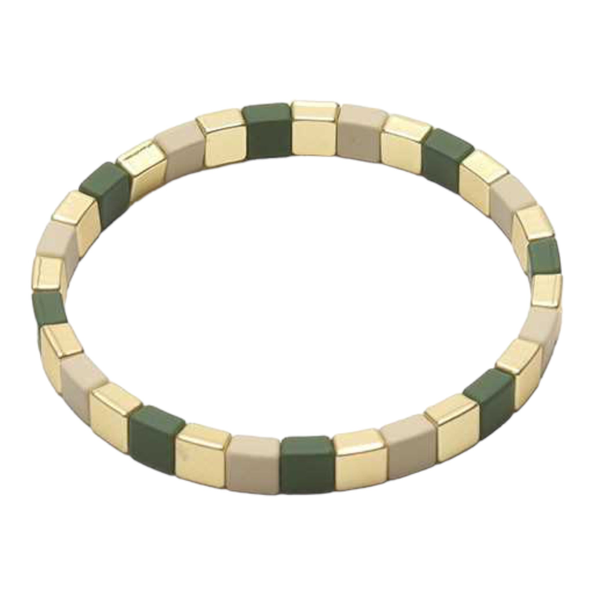 Groene enamel damesarmband - armband