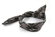 Groene print haarband / bandana met draad - haarband