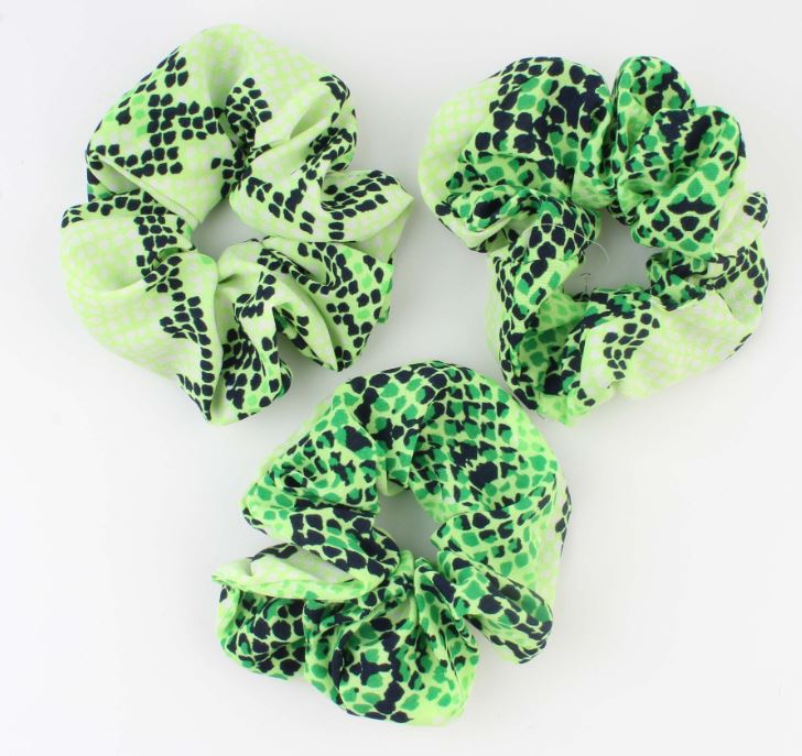 Haarband / bandana met elastiek groen print