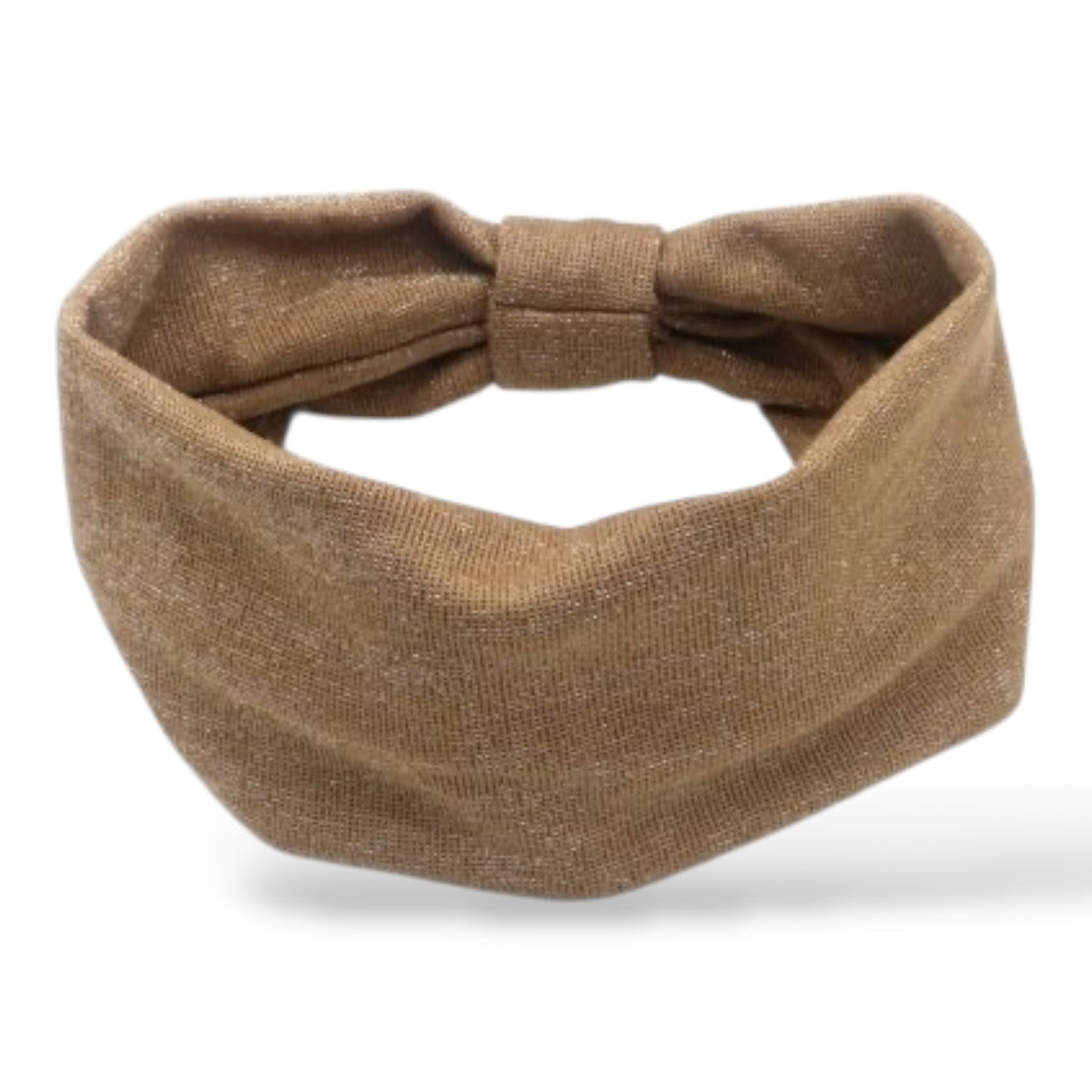 Haarband dames camel – zachte stoffen met knoop | comfortabel & tijdloos