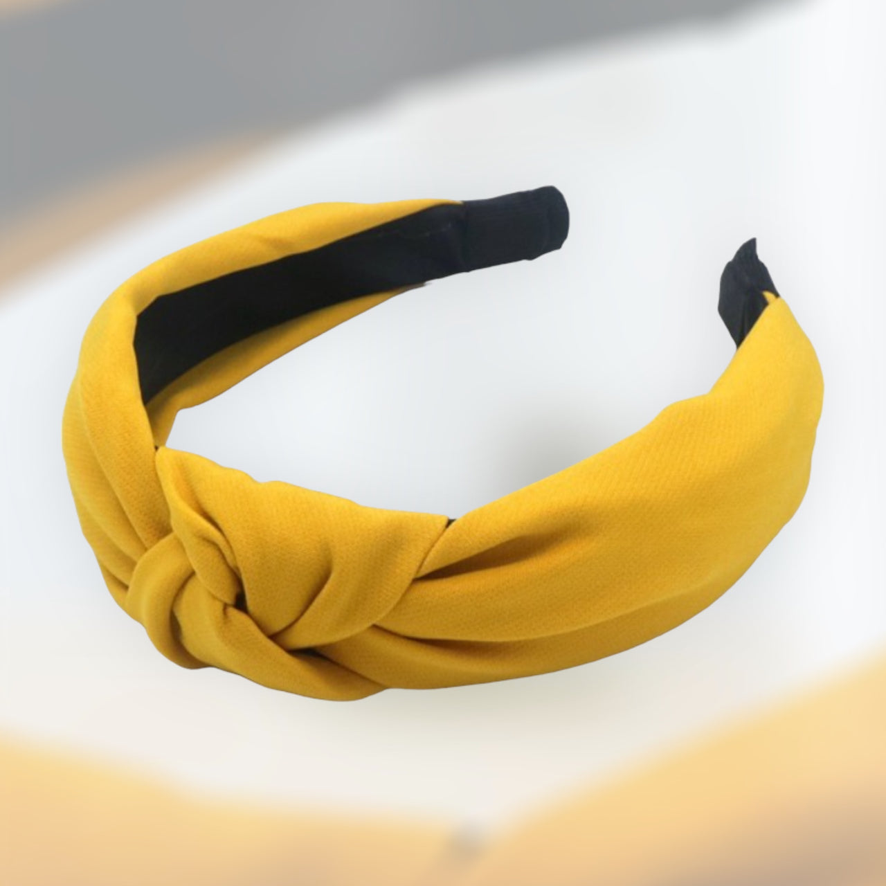 Diadeem knoop Silk Geel