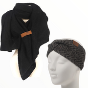 Haarband hinterglemm zwart/grijs melée