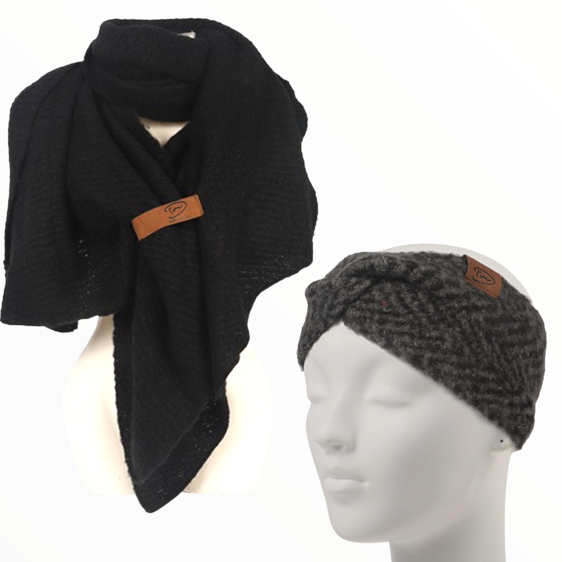 Haarband hinterglemm zwart/grijs melée